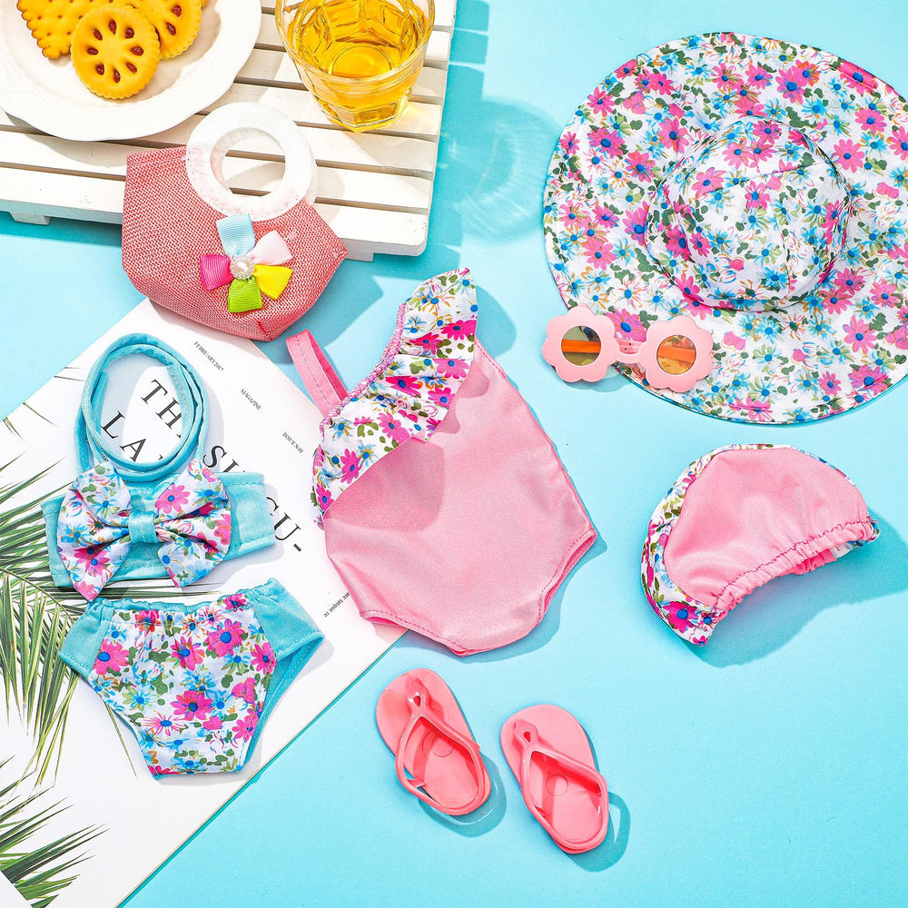 Kajaia 18-inch doll swimsuit set 2 for mix-and-match summer looks