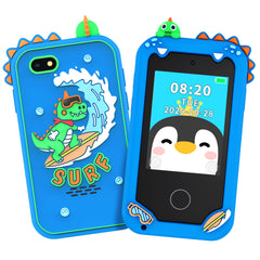 KAKTIN kids smart phone toy with dual cameras for fun selfies and videos.