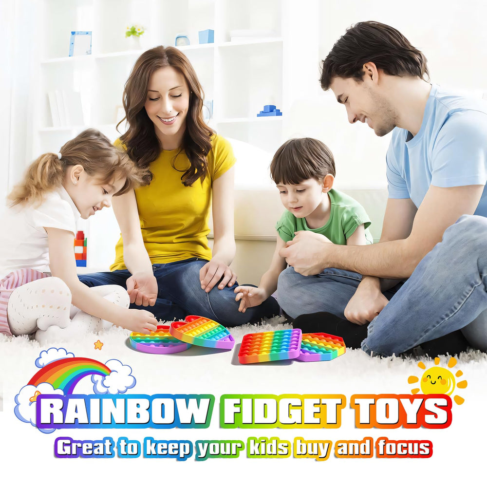 Kakukokas circle-shaped pop fidget in rainbow colors for quick stress relief