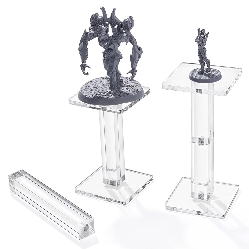 Kalami flying miniatures magnetic riser base for airborne combat setups.