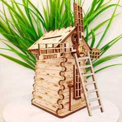 Kalione small wooden ladder set for plant miniatures and tabletop displays