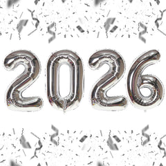 KALOR 2026 silver foil 16 inch balloon for a photo backdrop