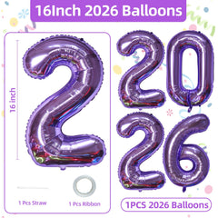 KALOR close-up of the metallic purple foil balloon showing glossy finish.