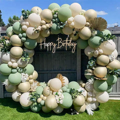 KALOR premium latex avocado green balloons with rich color