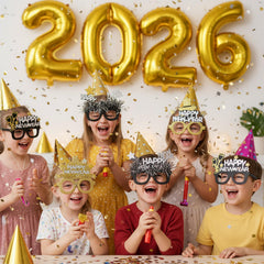 KALOR reusable 2026 gold number balloons for future celebrations