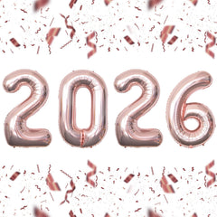 KALOR rose gold 2026 balloons close-up shine for elegant photo backdrop