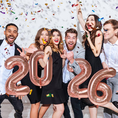 KALOR rose gold 2026 decor balloons for reusable event backdrop.