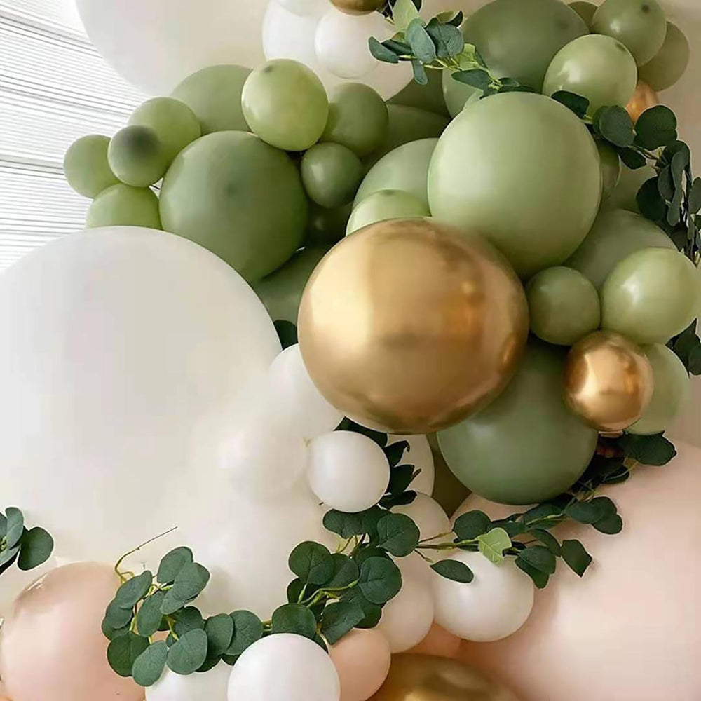 KALOR avocado green balloons used in wedding or baby shower decor