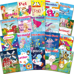 Kalysky 20-pack coloring books front cover with diverse themes for kids' activities