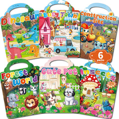 Kalysky 6-set sticker books with dinosaurs for imaginative storytelling and fine motor play.