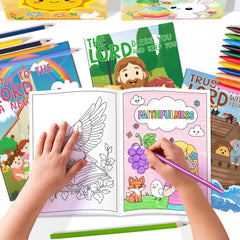 Kalysky Bible coloring book inside patterns featuring 72 designs for kids' creativity.