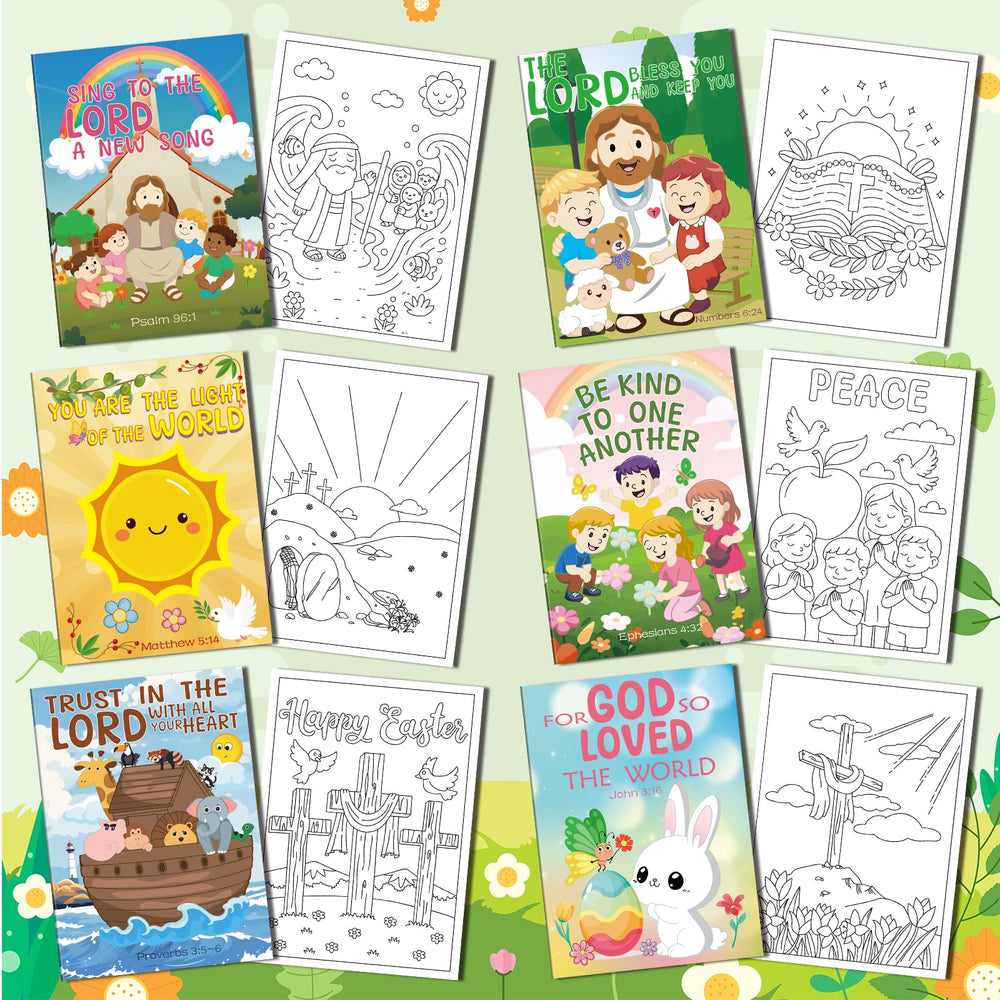 Kalysky Bible coloring book kid-friendly portable set for on-the-go fun.