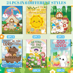 Kalysky Bible coloring book small size 7.1 by 5.1 inches, travel-friendly.