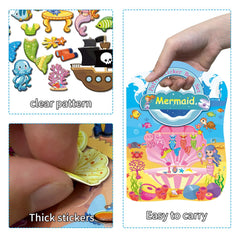 Kalysky dress-up sticker pack close-up—tear-resistant material for durable use.