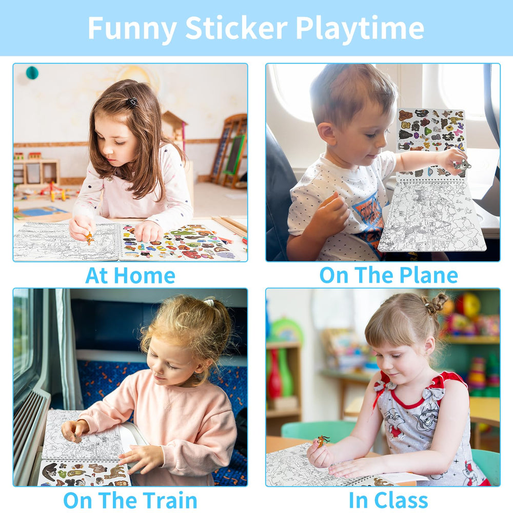Kalysky Find The Animal Sticker Book ideal travel activity for kids in car