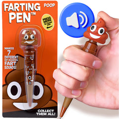 Kamhi World Farting Poop Pen front view, a playful Easter gift idea.