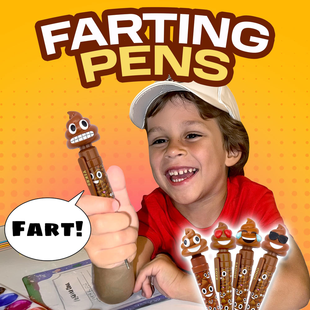 Kamhi World Farting Poop Pen sound button close-up, sparks giggles during parties and school events