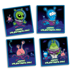 Kangaroo pre-cut pop-out aliens simplify assembly without scissors or glue.