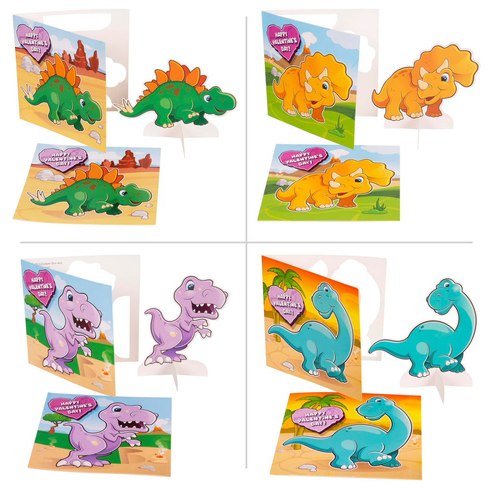 Kangaroo punch-out dinosaurs enable easy assembly and decorating.