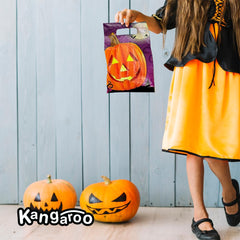 Kangaroo school carnival bag featuring pumpkin motif for loot distribution.