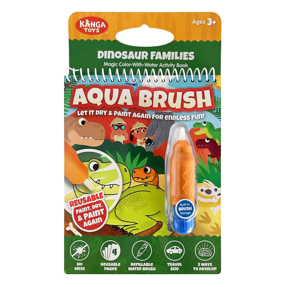 KangaToys Aqua Brush book cover with bright dinosaurs for imaginative play