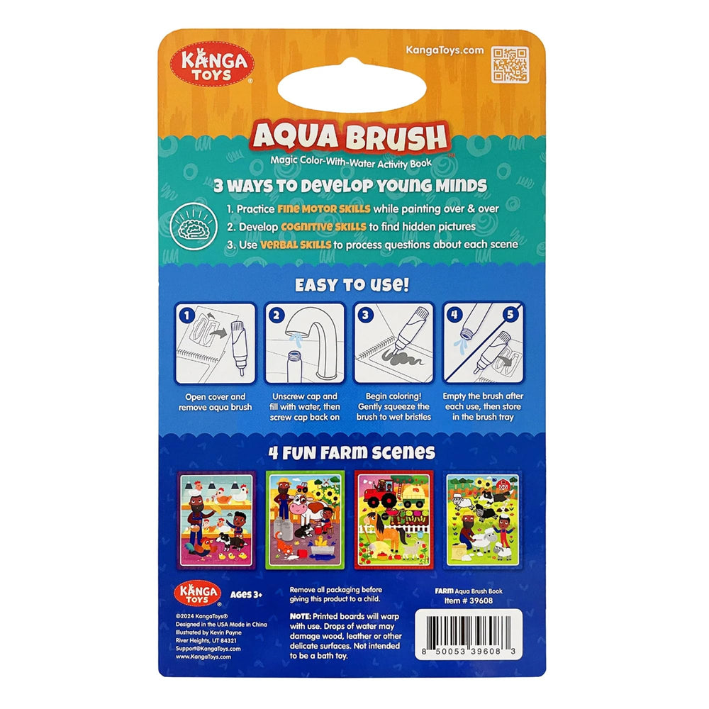 KangaToys Aqua Brush pages are durable for little hands during imaginative play