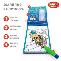 KangaToys Water Reveal Coloring Scripture Book Moroni burying the plates—hidden-image discovery