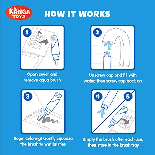 KangaToys Water Reveal Coloring Scripture Book travel-friendly size—perfect for church bags