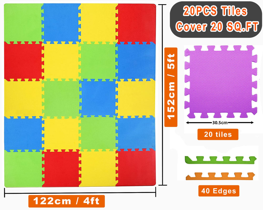 Kangler Kids Puzzle Play Mats 04-inch thick cushions crawls and tumbles