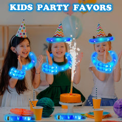 Kannove glow tubes connect into bracelets or necklaces for stylish celebrations
