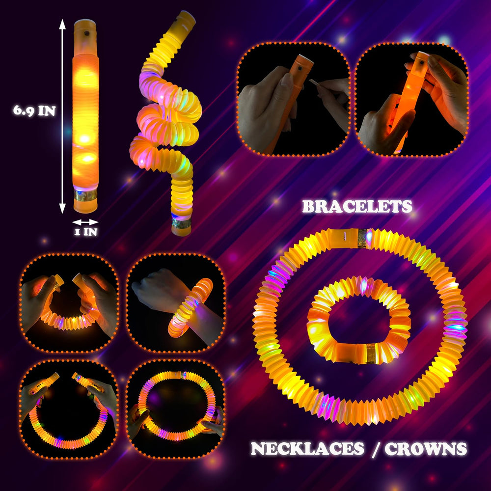 Kannove Orange Glow Sticks glow for Easter parades and festive events.