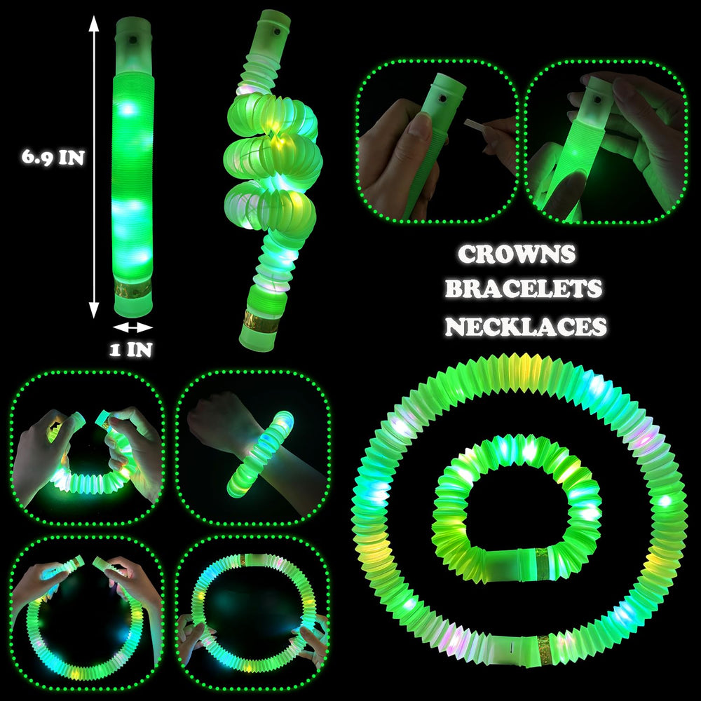 Kannove St Patrick's glow crowns create playful headpieces for events.