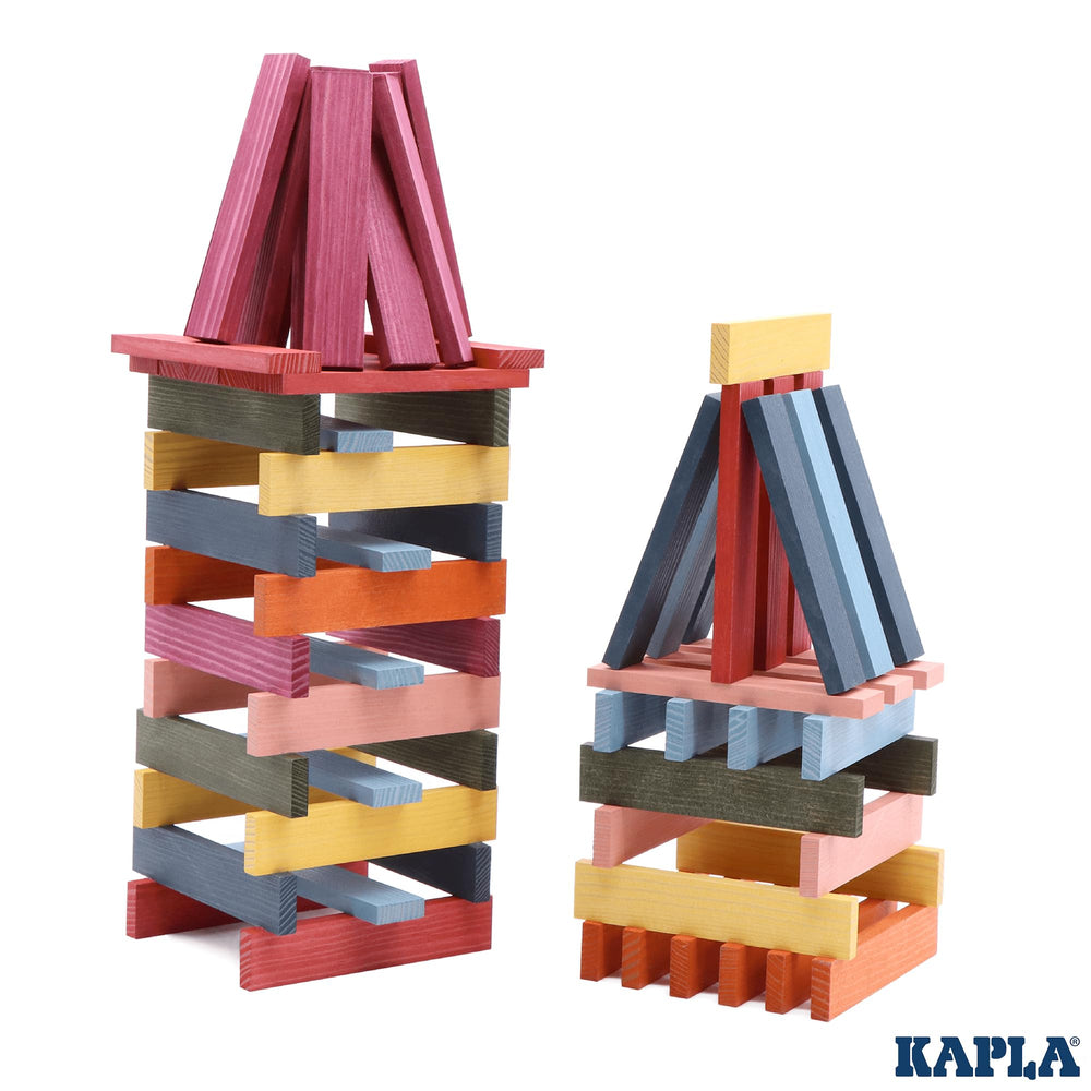 KAPLA-building session with kids demonstrates hands-on creativity and focus.