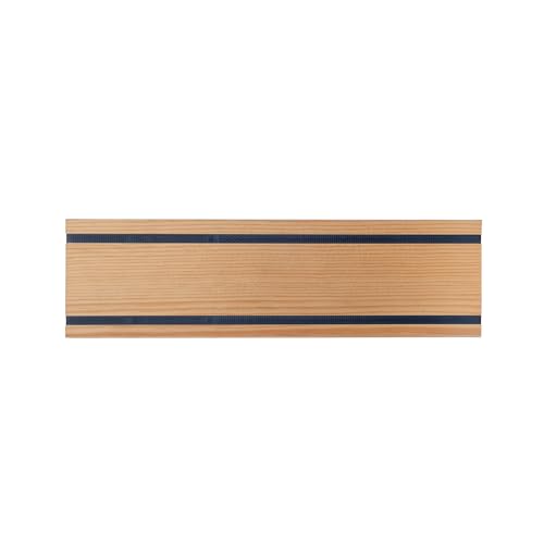 KAPLA natural pine planks close-up emphasizes tactile, sustainable materials.