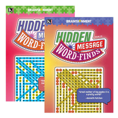 Kappa hidden-message word-find set cover with leftover-letter puzzles for mindful fun