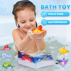 KarberDark light-up turtle bath toy glows and soothes during bath time.