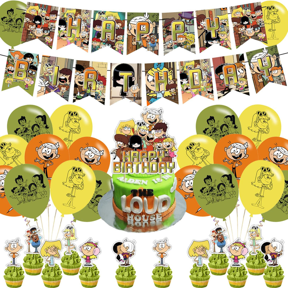 Karg Loud House banner creates a bold birthday party backdrop for memorable photos.