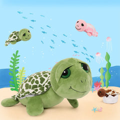 Karister bedtime companion turtle plush offers comforting nighttime cuddliness.