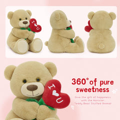 Durable stitching keeps Karister bear looking new year after year.