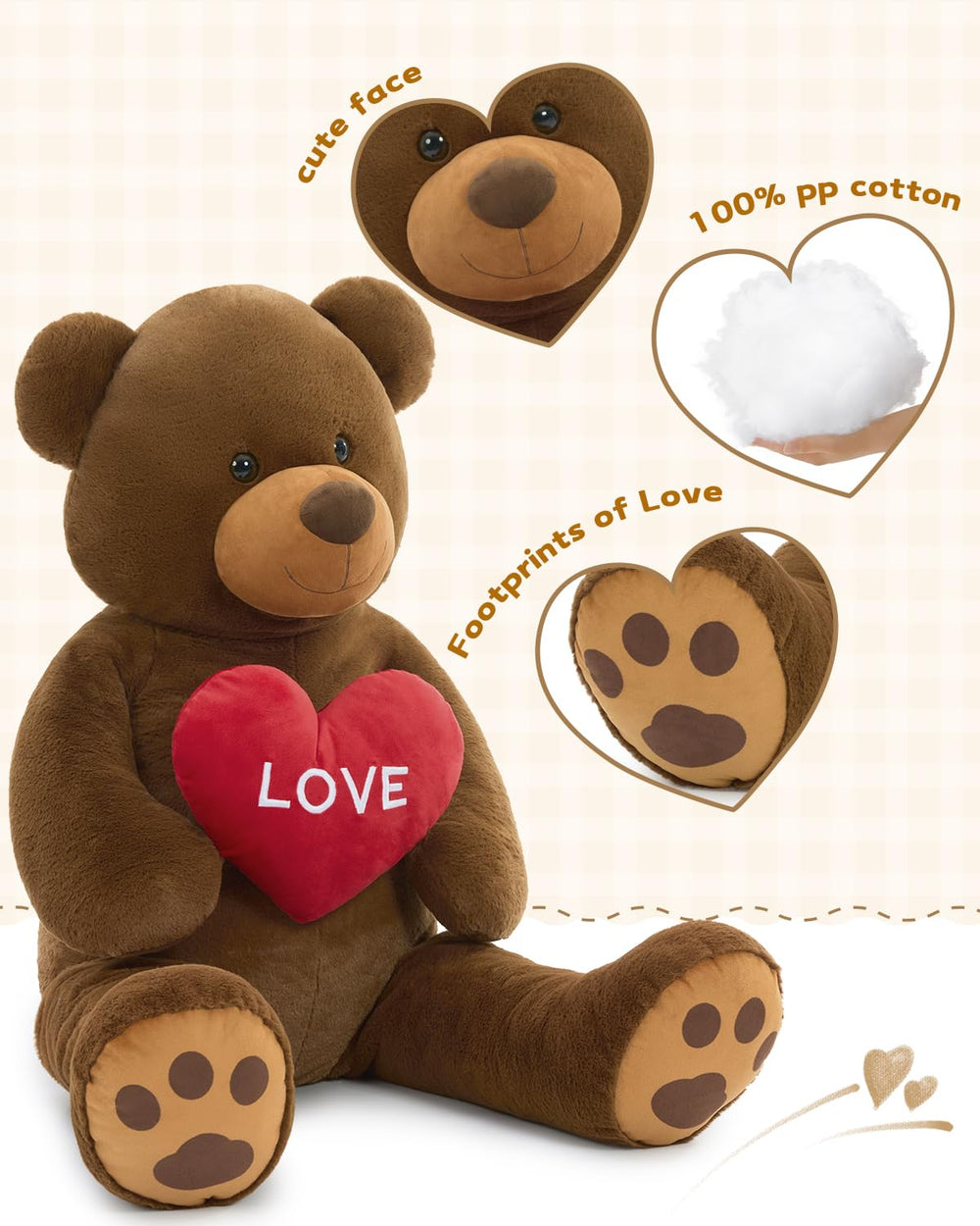 Karister Valentines teddy bear gift idea with heart