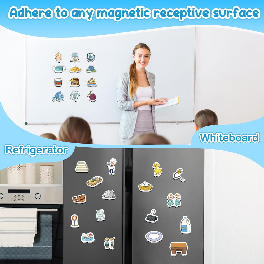 Kasfalci foam magnets with storage bag simplify classroom organization.
