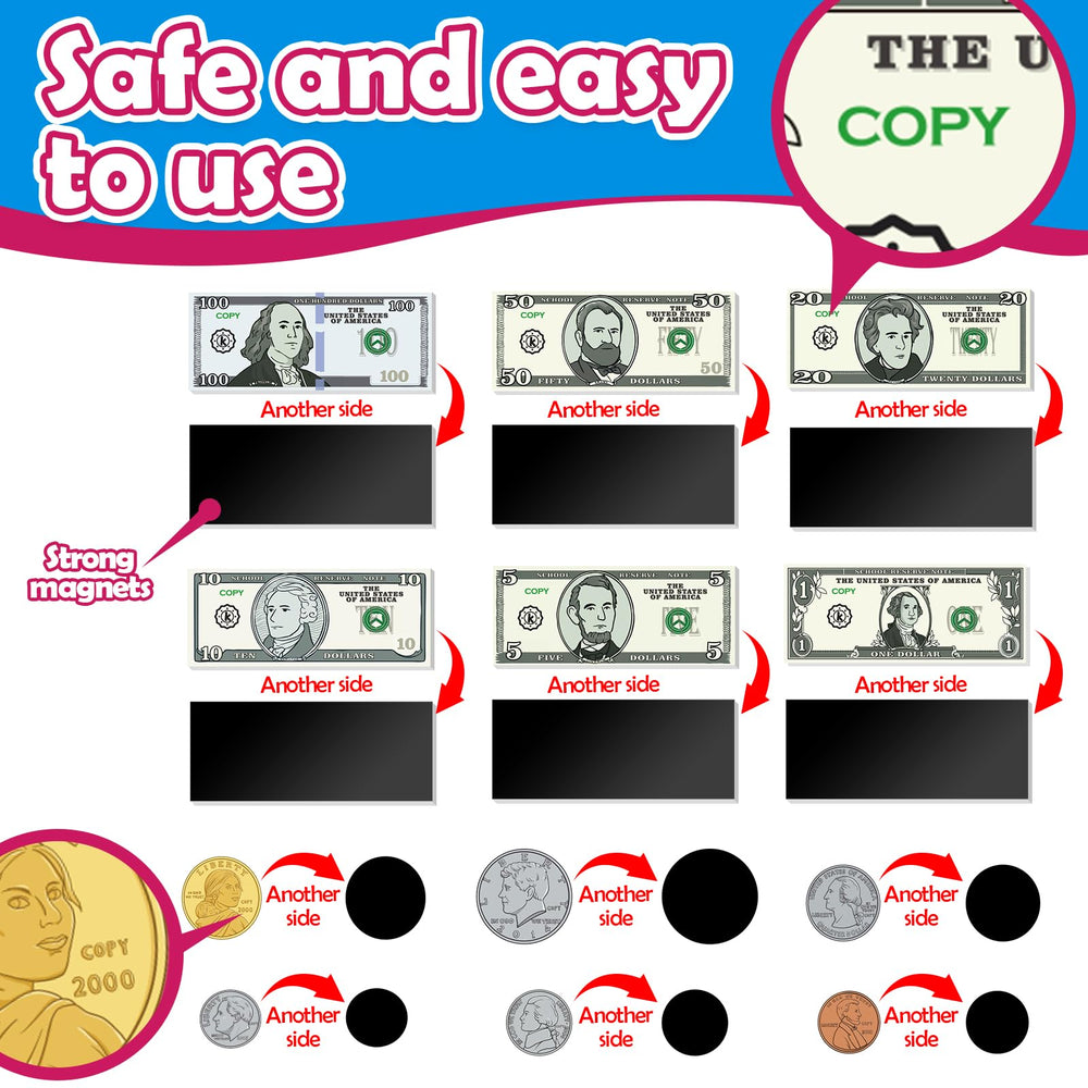 KASFALCI money magnets on fridge for flexible math play