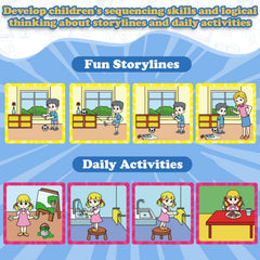 Kasfalci Sequencing Cards color-coded stories help kids distinguish sequences easily.