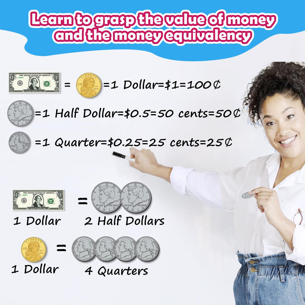 KASFALCI store‑play scene showing pretend cash transactions