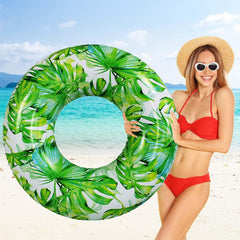 KASIYLUX plant pool float with leaf pattern for relaxing sunbathing in the pool