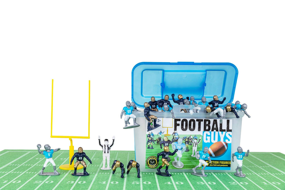 Kaskey Kids navy-gold Football Guys team set for imaginative play