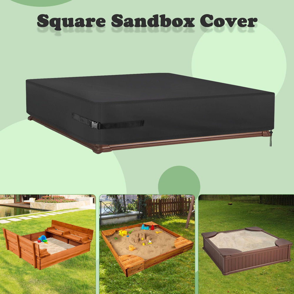 Kasla Sandbox Cover folds compactly for storage when not in use.