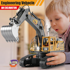 KASQERT 1:14 RC Excavator in-set helps quick setup and creative builds
