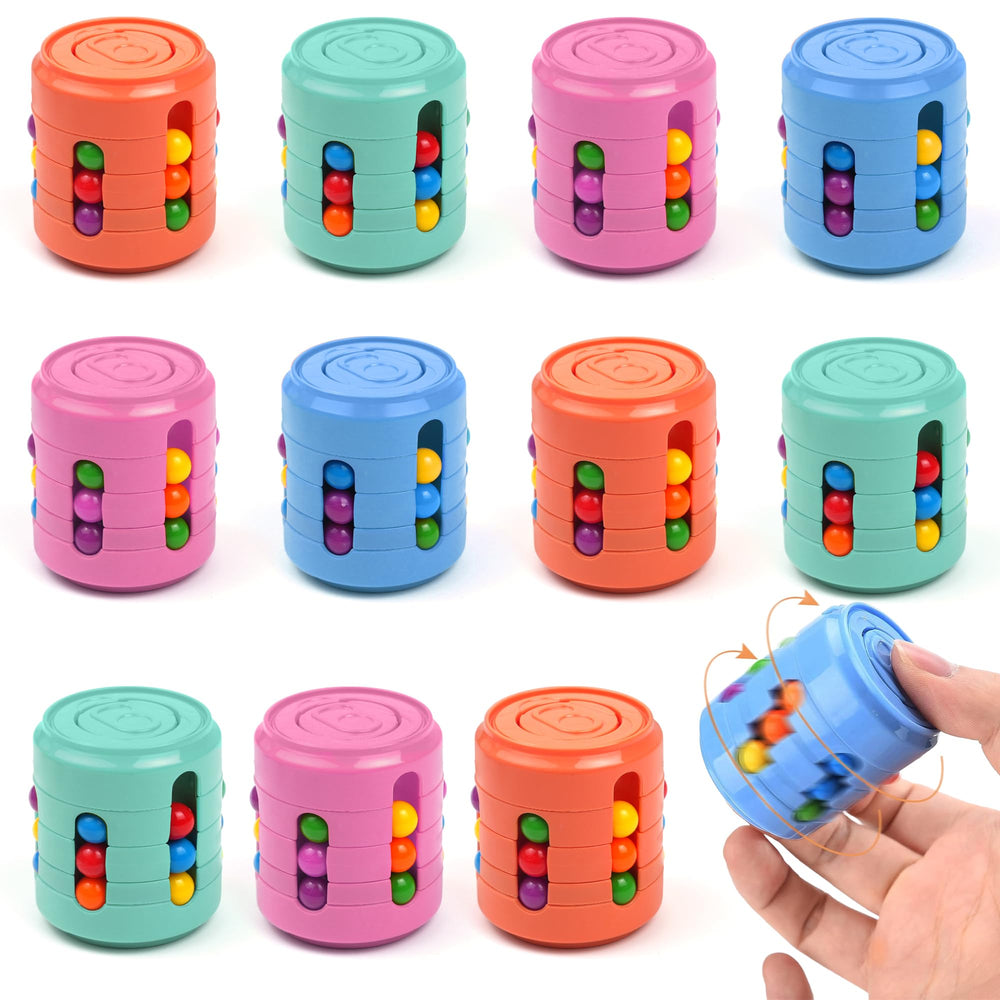 KatchOn 12-pack rotating fidget toys, colorful and engaging for focus and calm moments.