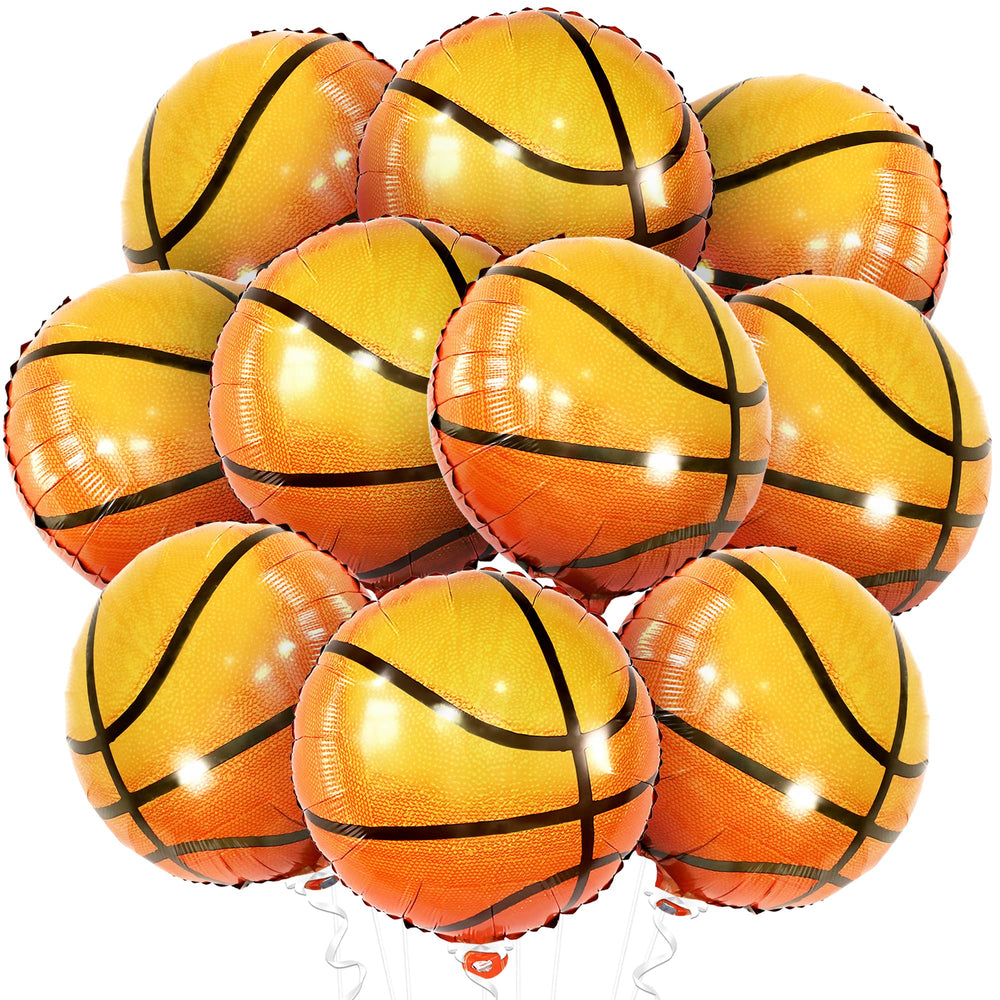 KatchOn 18-inch orange foil basketball balloons for vibrant homecoming decor.